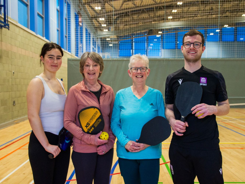 RGU SPORT community pose ahead of pickleball launch