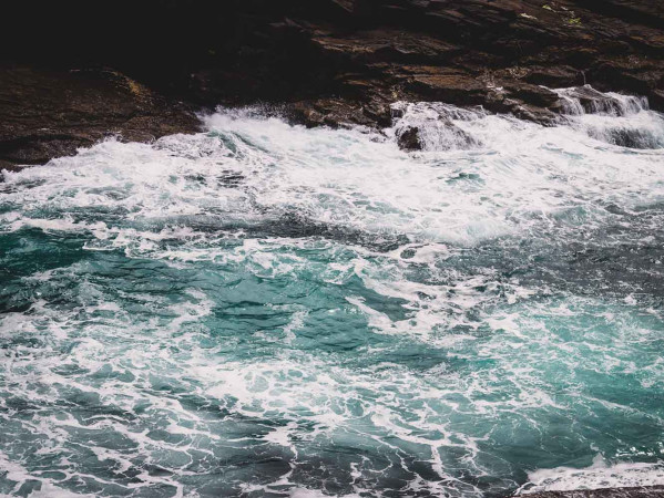 Sea against rocks