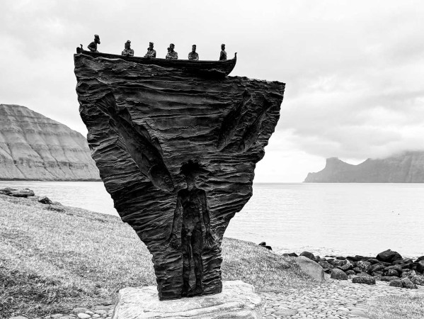 Faroes rocks at sea