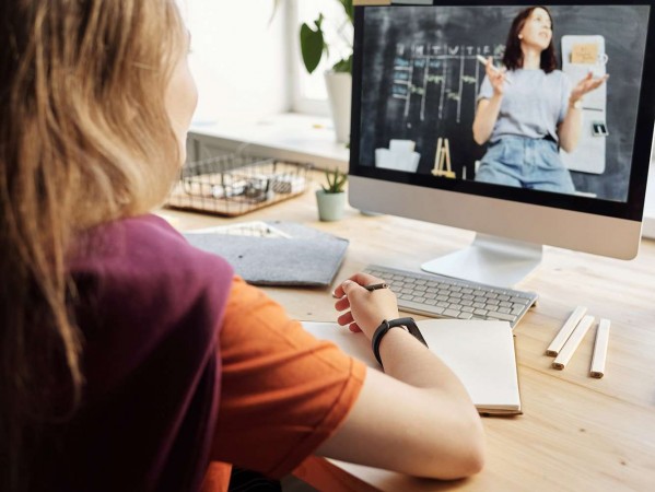 woman on a video call