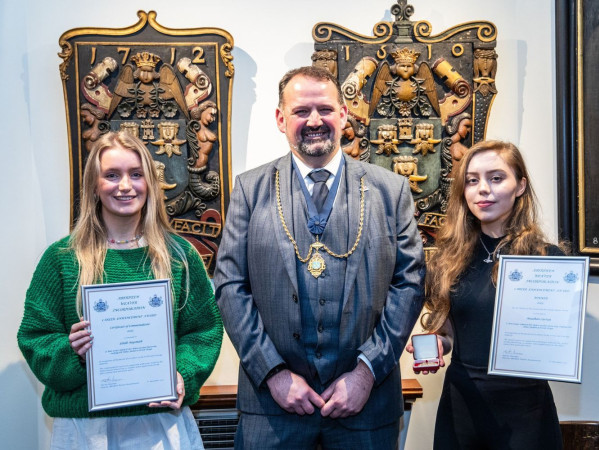 CareerEnhancementAwards2023withrunnerupEilidhNaysmith,DeaconMartinWisemanandwinnerRuadhanCurran CareerEnhancementAwards2023withrunnerupEilidhNaysmith,DeaconMartinWisemanandwinnerRuadhanCurran