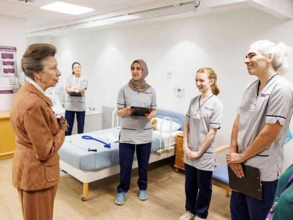 Her Royal Highness The Princess Royal speaking with Occupational Therapy students at RGU Her Royal Highness The Princess Royal speaking with Occupational Therapy students at RGU