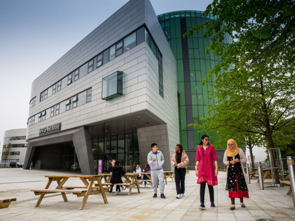 Students walking at RGU's campus Students walking at RGU's campus