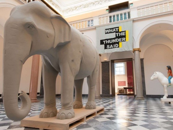 Kenny Hunter, Sculpture of an elephant at Aberdeen Art Gallery as part of Guest@Grays series