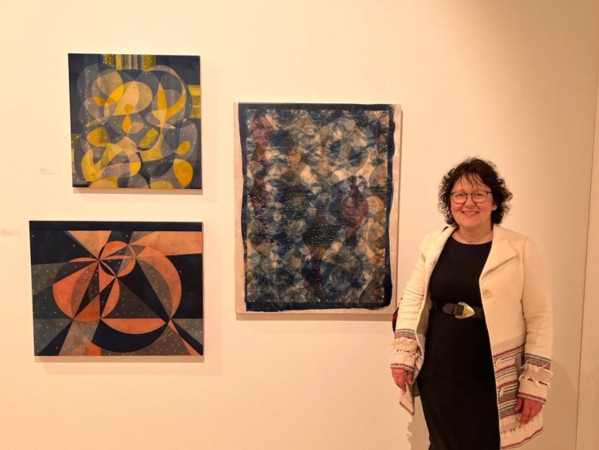 Image shows Kinga Elliott, Gray's alumni exhibiting at British Art Fair