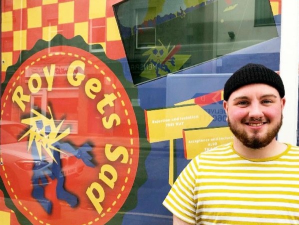 Look Again Gallery Space artist Indie McCue with his exhibition 'Roy Gets Sad' Look Again Gallery Space artist Indie McCue with his exhibition 'Roy Gets Sad'