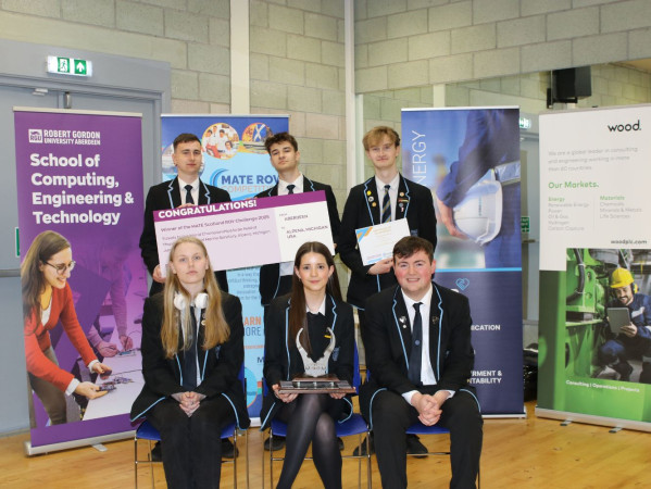 School pupils from Mintlaw Academy posing after winning MATE Scotland ROV 2025 School pupils from Mintlaw Academy posing after winning MATE Scotland ROV 2025