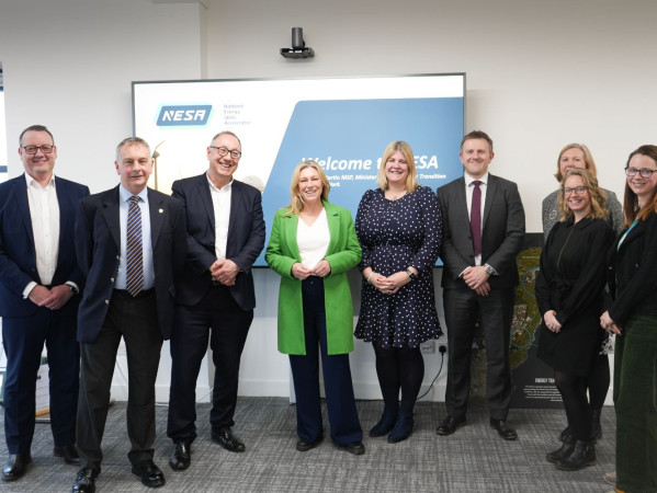 Scotland’s Minister for Energy, Just Transition and Fair Work Gillian Martin and the NESA Team. Scotland’s Minister for Energy, Just Transition and Fair Work Gillian Martin and the NESA Team.