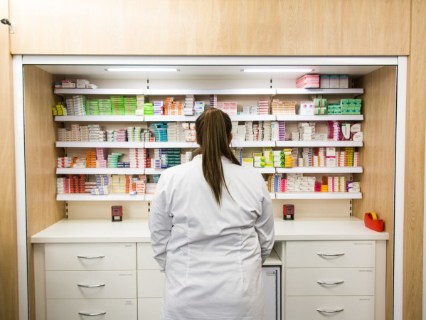 Someone standing at a pharmacy shelf at RGU