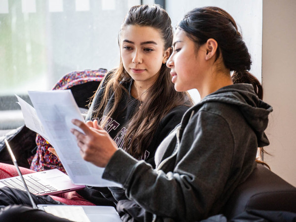 students on campus