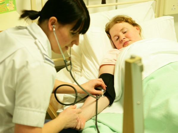 People in a hospital setting