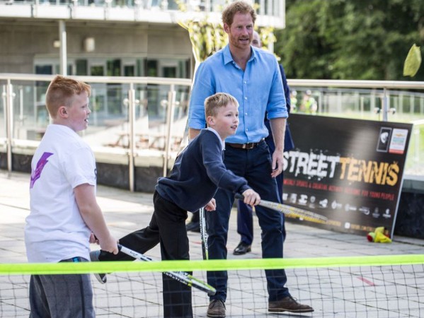 Prince Harry at RGU playing Street Tennis