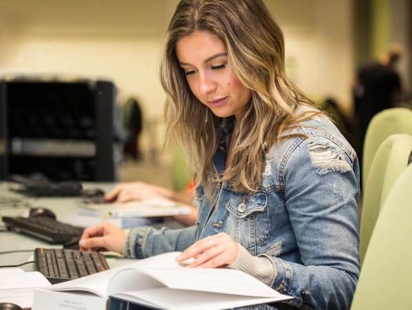 Study at RGU - female student studying