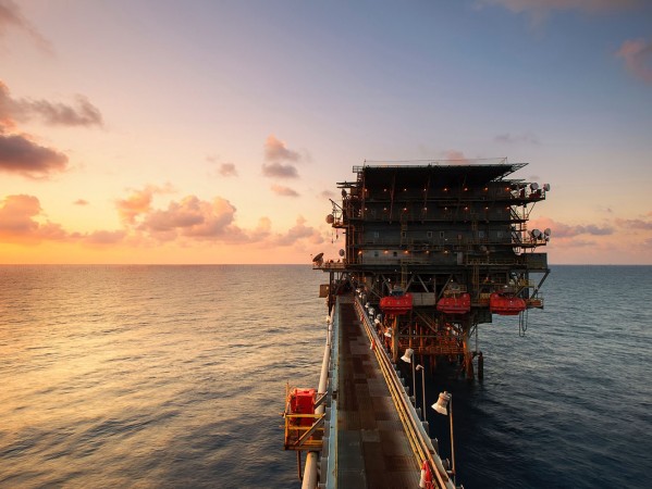 An offshore oil and gas platform An offshore oil and gas platform