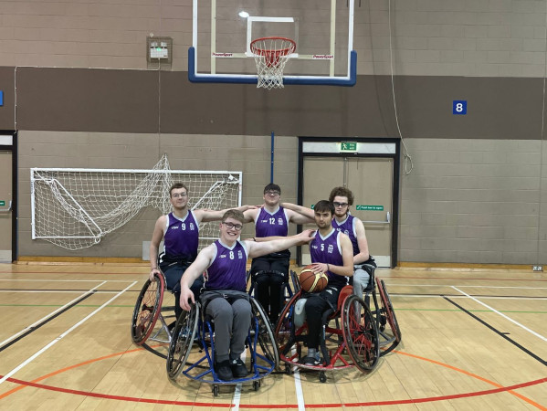 RGU wheelchair basketball team