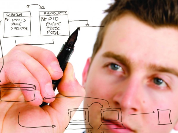 person drawing a diagram on a transparent board infront of their face person drawing a diagram on a transparent board infront of their face