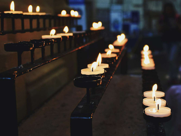 candles in a church