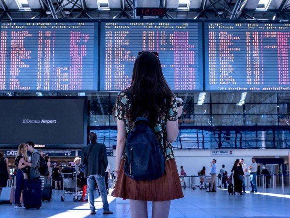 woman at an airport