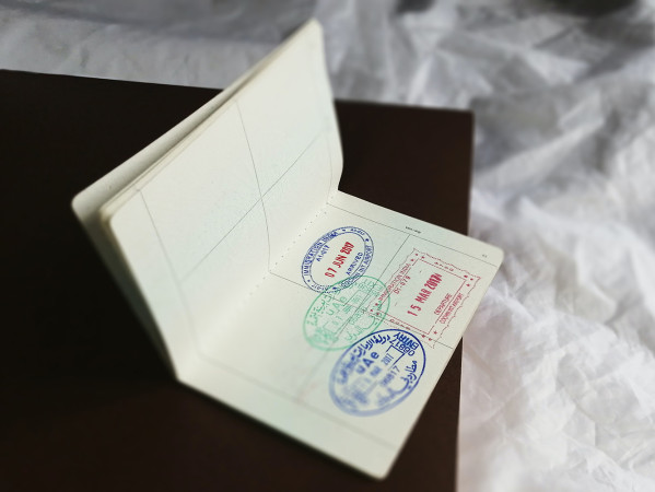 a stamped passport