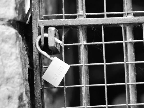 padlock on a cage