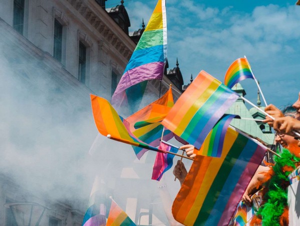 rainbow flags